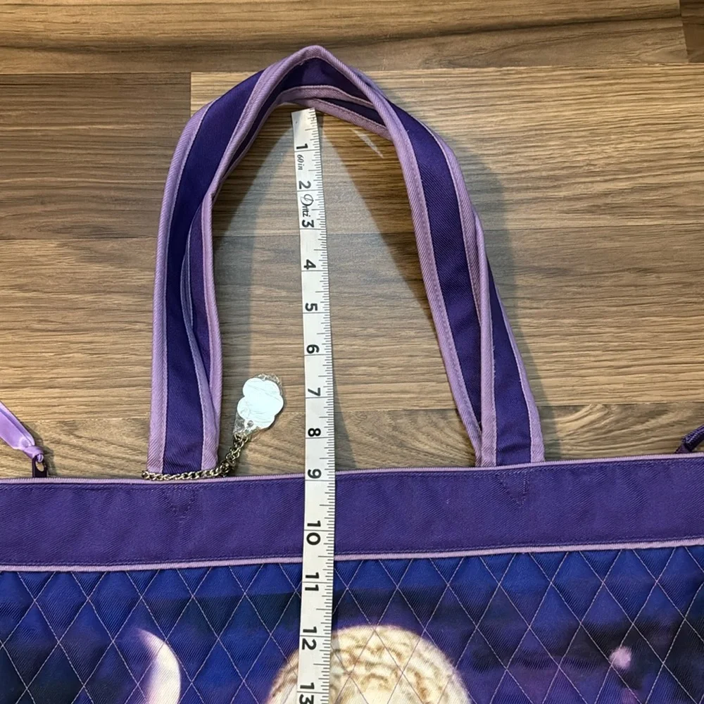 Bradford Exchange Owl Always Love You Kayomi Harai Quilted Purple Zip Tote NWOT